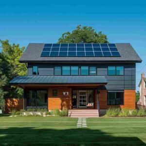 a cincinnati home featuring solar panels on the roof advocating for solar growth and renewable energy for Cincinnati ohio via solarPanlescincinnati